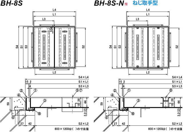 第一機材 マシンハッチ BH-8S・BH-8S-N (一般型･モルタル充填用)