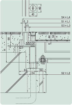 第一機材 マシンハッチ BH-8SW-2・BH-8SW-14（二重蓋･モルタル充填用） 断面・取手部詳細