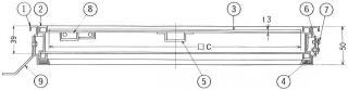 オールステンレス製フロアーハッチ（簡易防臭型・横倒取手タイプ） INSF1(樹脂タイル用) 寸法図