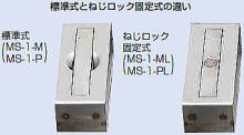 中部コーポレーション ステンレス目地フロアーハッチ MS-1-ML(モルタル充填用)・MS-1-PL(樹脂タイル用)：ネジロック式 標準式とねじロック固定式の違い