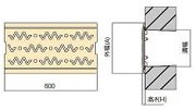 Ｕ字溝用ゴムグレーチング図面