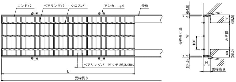 ニムラ鋼板製グレーチング PKD