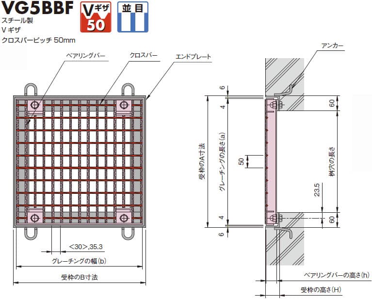 中部コーポ VG5BBF ボルト固定式マスグレ