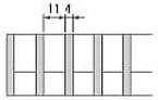 ステングレーチング YFU4（電解） P=15　隙間=11