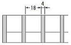 ステングレーチング SDUV（ホット材） P=22　隙間=18