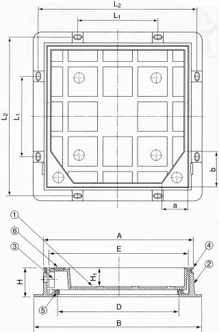 インターロッキングブロック用 化粧マンホール EMAH7S 寸法図