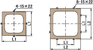 インターロッキングブロック用 化粧マンホール MHIB-Sシリーズ アンカーボルト位置寸法
