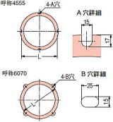 カネソウ インターロッキングブロック用化粧マンホール MRCR 丸枠ステンレス目地 簡易密閉型 充填深さ70ミリ アンカーボルト取付寸法