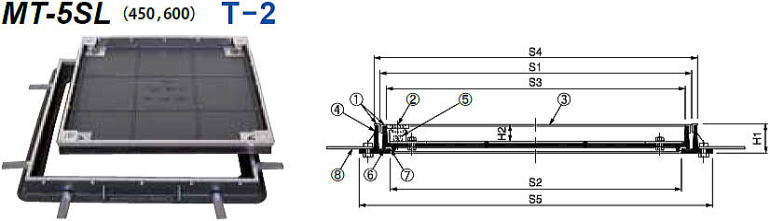 カラー舗装用 化粧マンホール MT-5SL