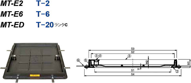 カラー舗装用 化粧マンホール MT-Eシリーズ