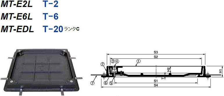 カラー舗装用 化粧マンホール MT-ELシリーズ