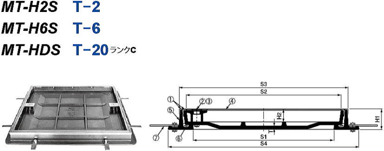 カラー舗装用 化粧マンホール MT-Hシリーズ