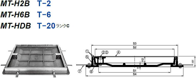 カラー舗装用 化粧マンホール MT-Hシリーズ