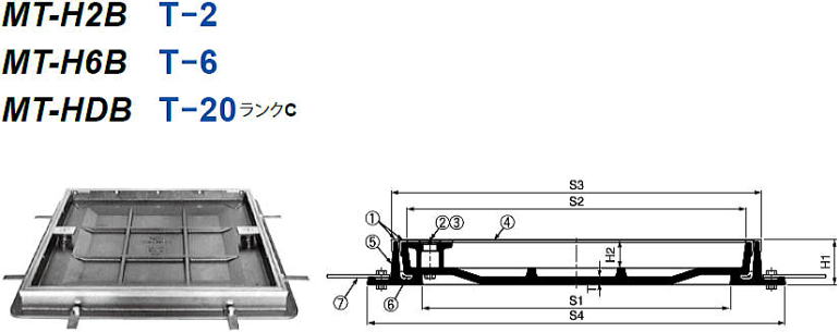 カラー舗装用 化粧マンホール MT-Hシリーズ