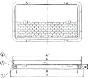 ニムラ ハンドホール用マンホール蓋 NCN-2P・NCN-8P（2トン用・8トン用 簡易密閉型）